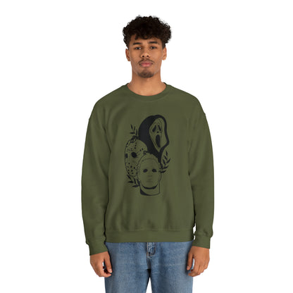 Unisex Heavy Blend Crewneck Horror Trio Sweatshirt