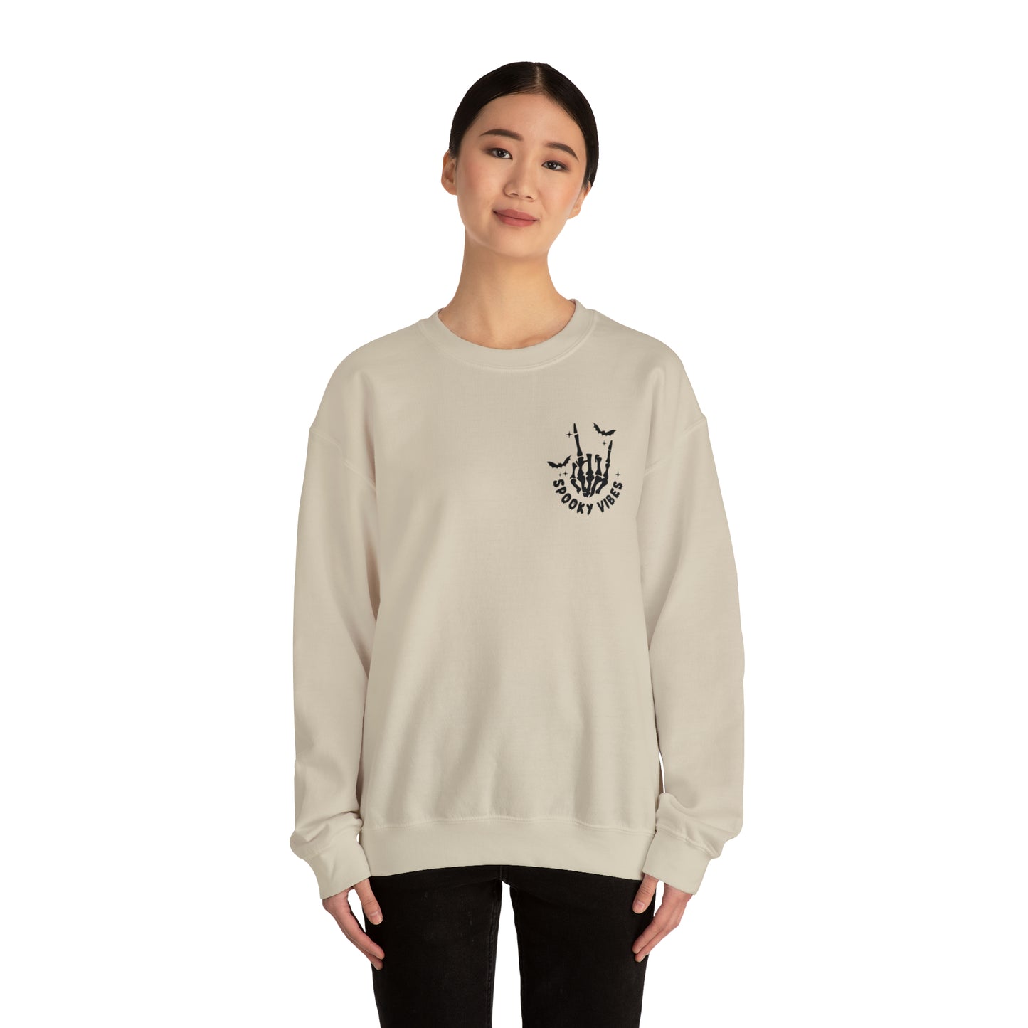 Unisex Heavy Blend Crewneck SPooky Vibes Sweatshirt