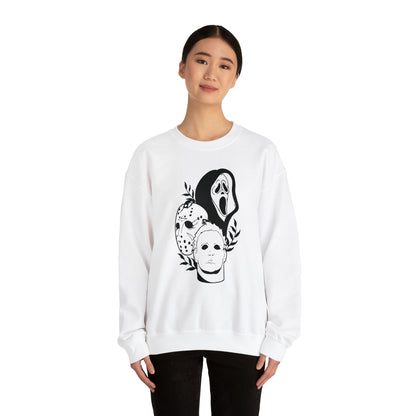 Unisex Heavy Blend Crewneck Horror Trio Sweatshirt