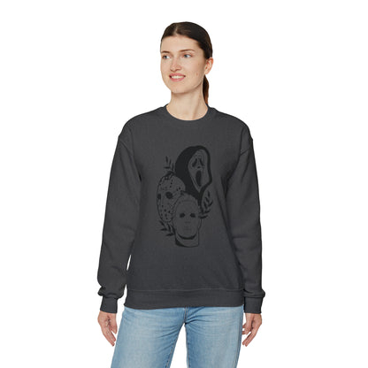 Unisex Heavy Blend Crewneck Horror Trio Sweatshirt