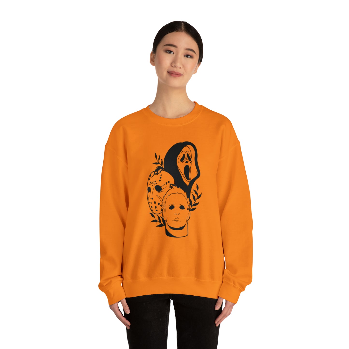 Unisex Heavy Blend Crewneck Horror Trio Sweatshirt