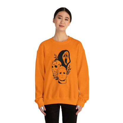 Unisex Heavy Blend Crewneck Horror Trio Sweatshirt