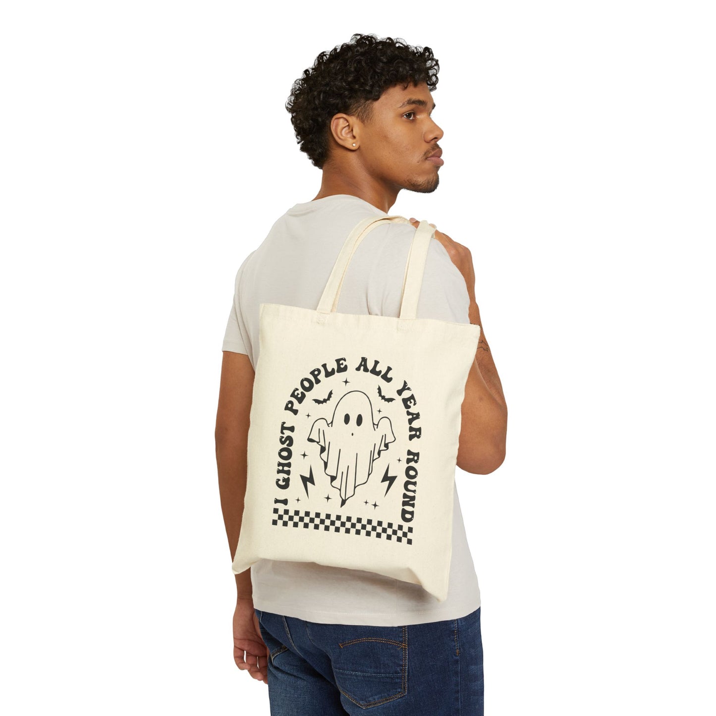 'I Ghost People' Canvas Tote Bag