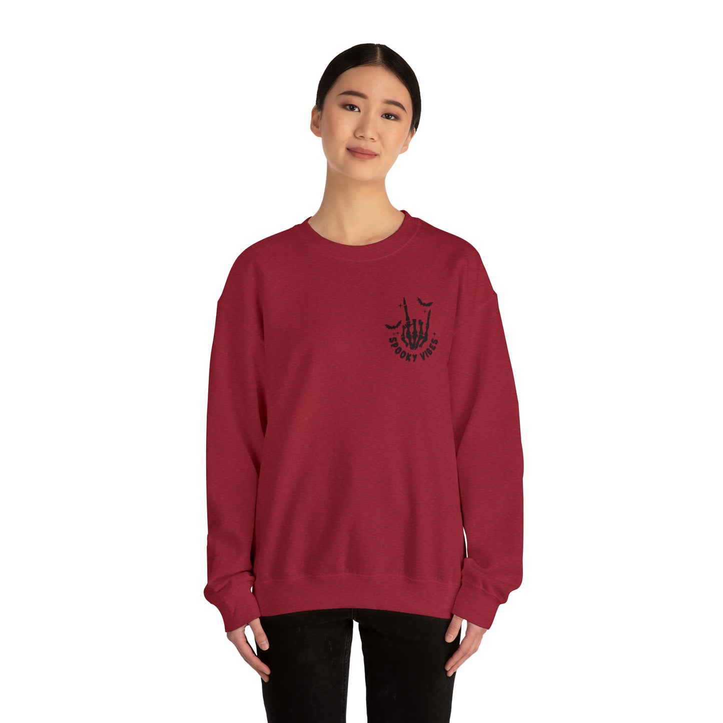 Unisex Heavy Blend Crewneck SPooky Vibes Sweatshirt