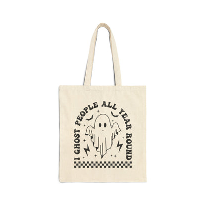 'I Ghost People' Canvas Tote Bag