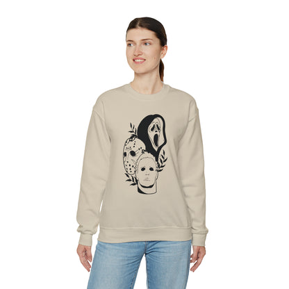 Unisex Heavy Blend Crewneck Horror Trio Sweatshirt