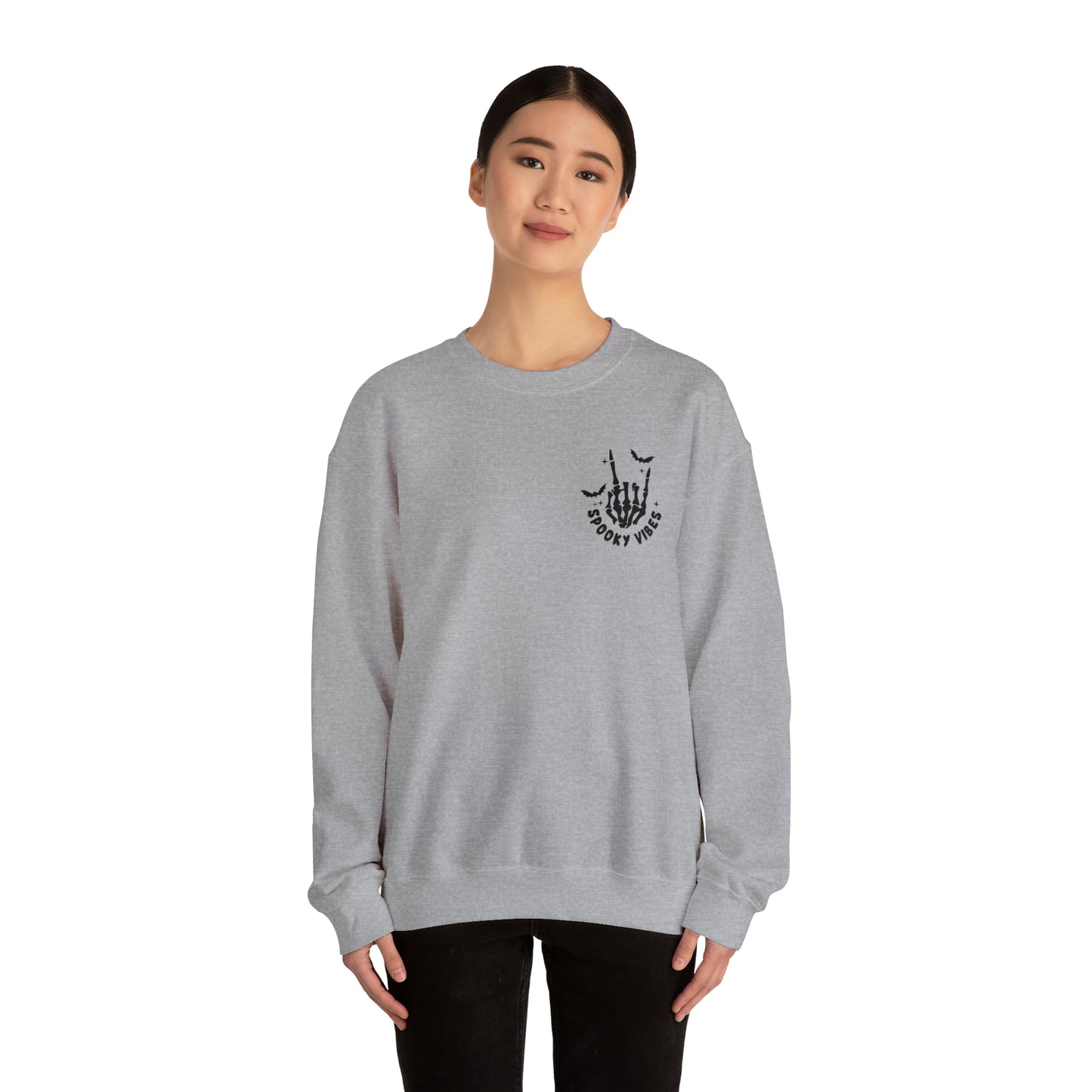 Unisex Heavy Blend Crewneck SPooky Vibes Sweatshirt