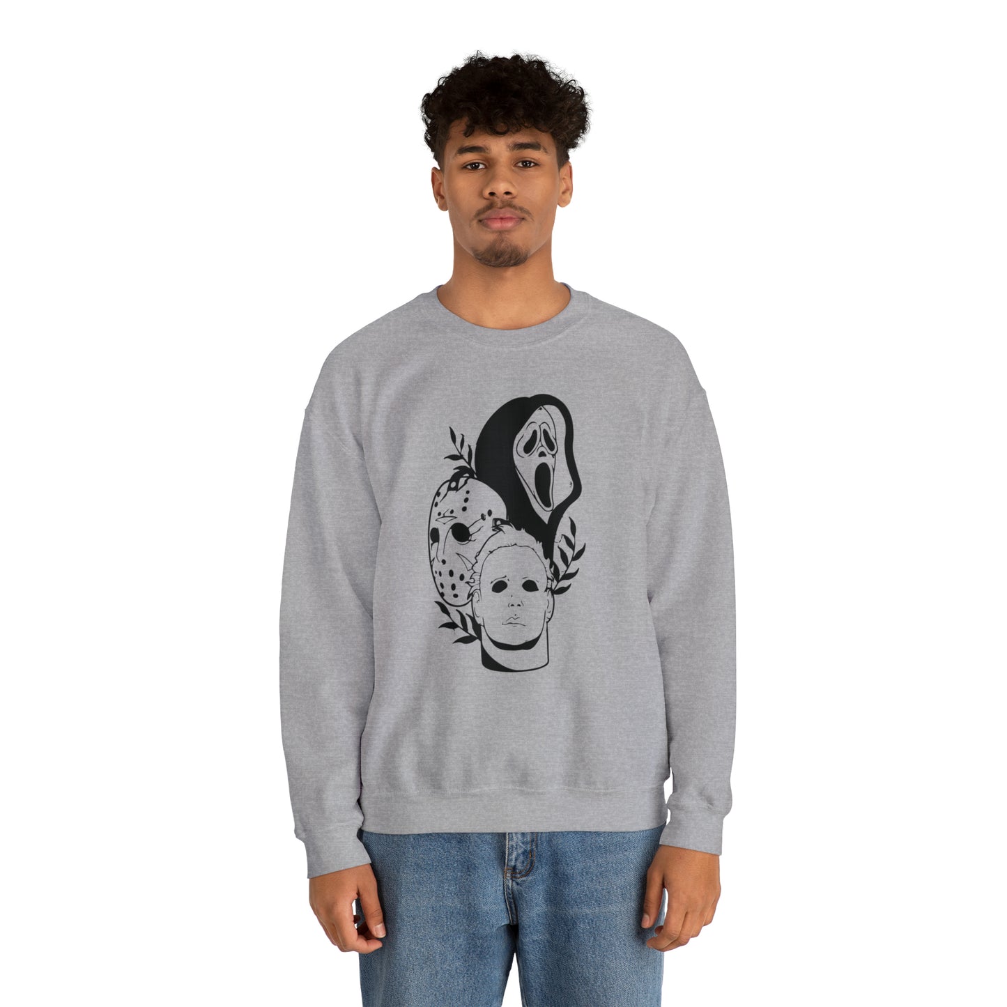 Unisex Heavy Blend Crewneck Horror Trio Sweatshirt