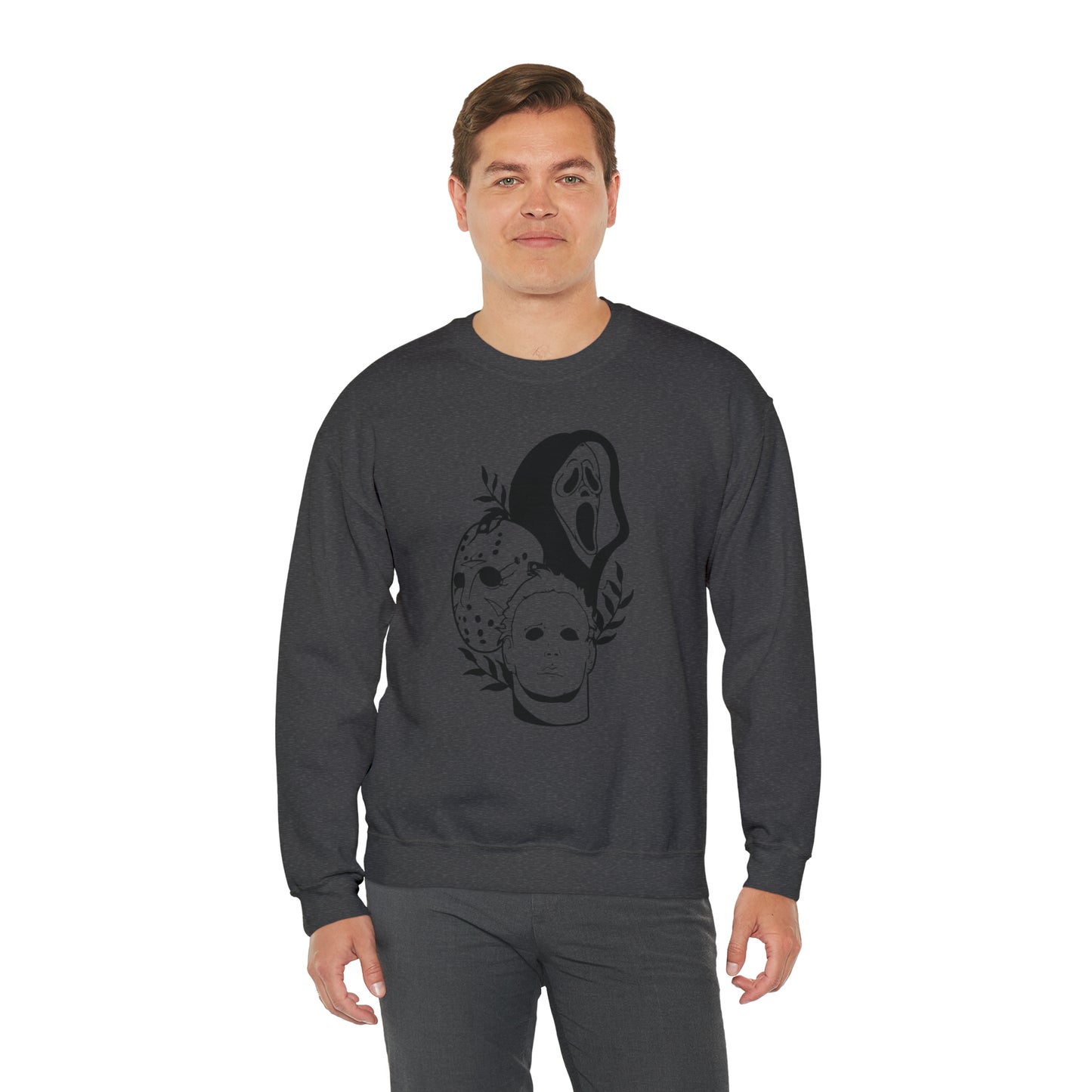 Unisex Heavy Blend Crewneck Horror Trio Sweatshirt