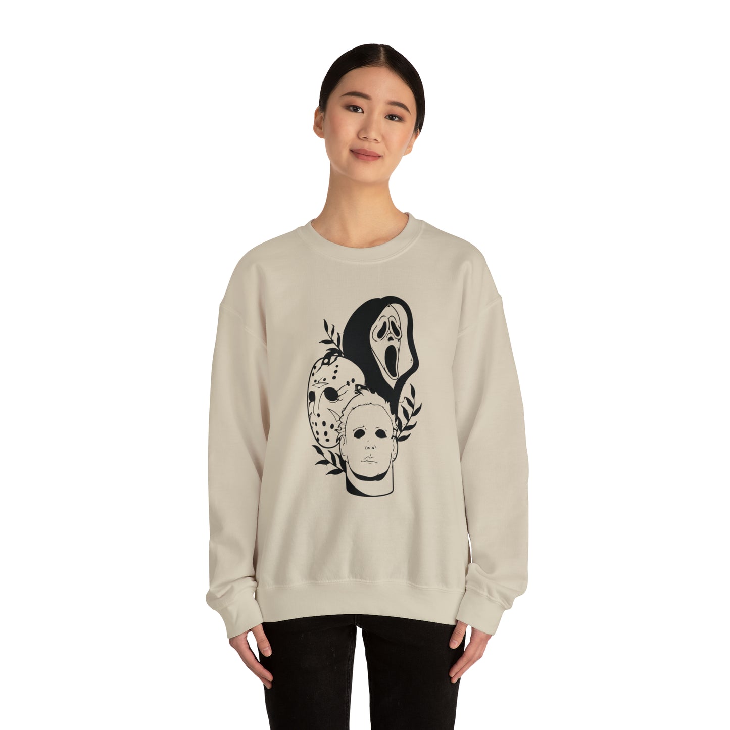 Unisex Heavy Blend Crewneck Horror Trio Sweatshirt