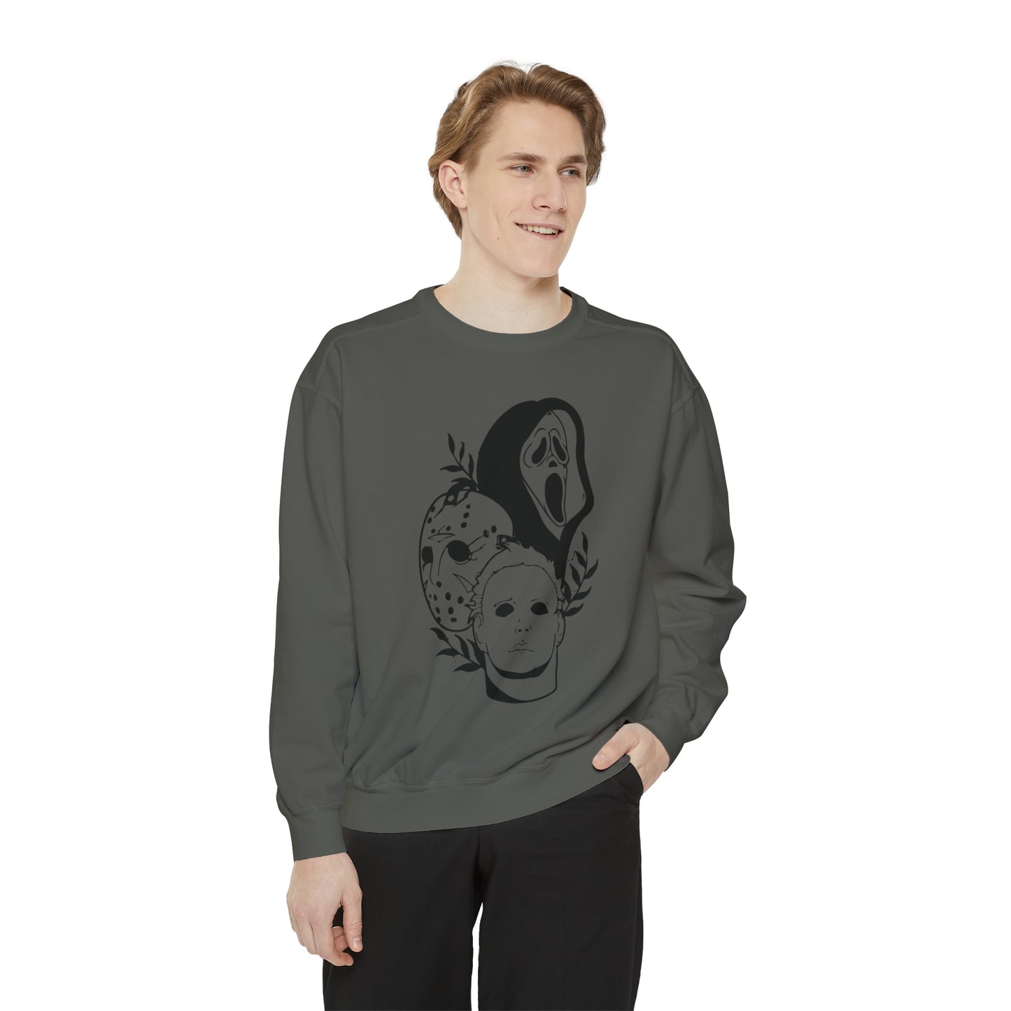 Unisex Garment-Dyed Halloween Trio Sweatshirt