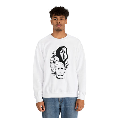 Unisex Heavy Blend Crewneck Horror Trio Sweatshirt