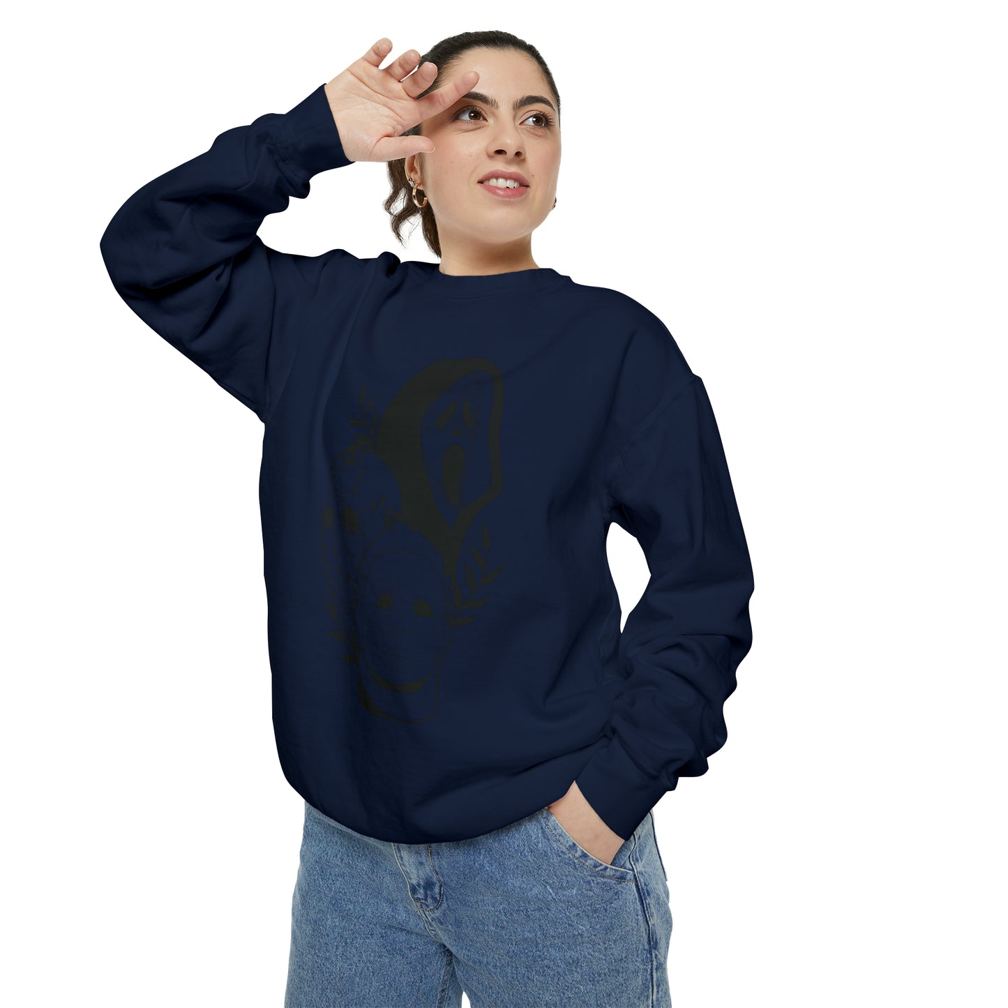 Unisex Garment-Dyed Halloween Trio Sweatshirt