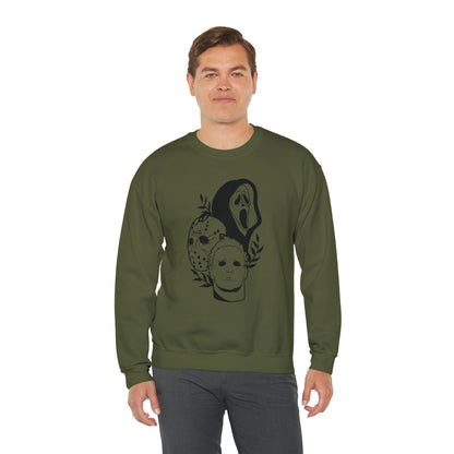 Unisex Heavy Blend Crewneck Horror Trio Sweatshirt