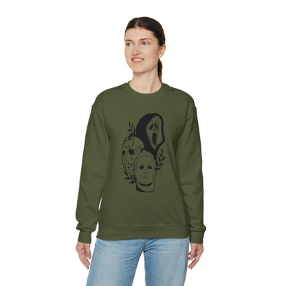 Unisex Heavy Blend Crewneck Horror Trio Sweatshirt