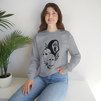 Unisex Heavy Blend Crewneck Horror Trio Sweatshirt