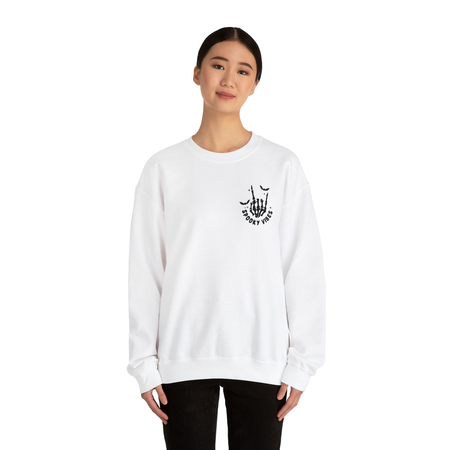 Unisex Heavy Blend Crewneck SPooky Vibes Sweatshirt