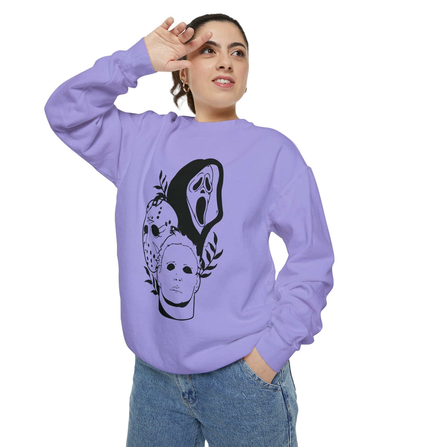 Unisex Garment-Dyed Halloween Trio Sweatshirt