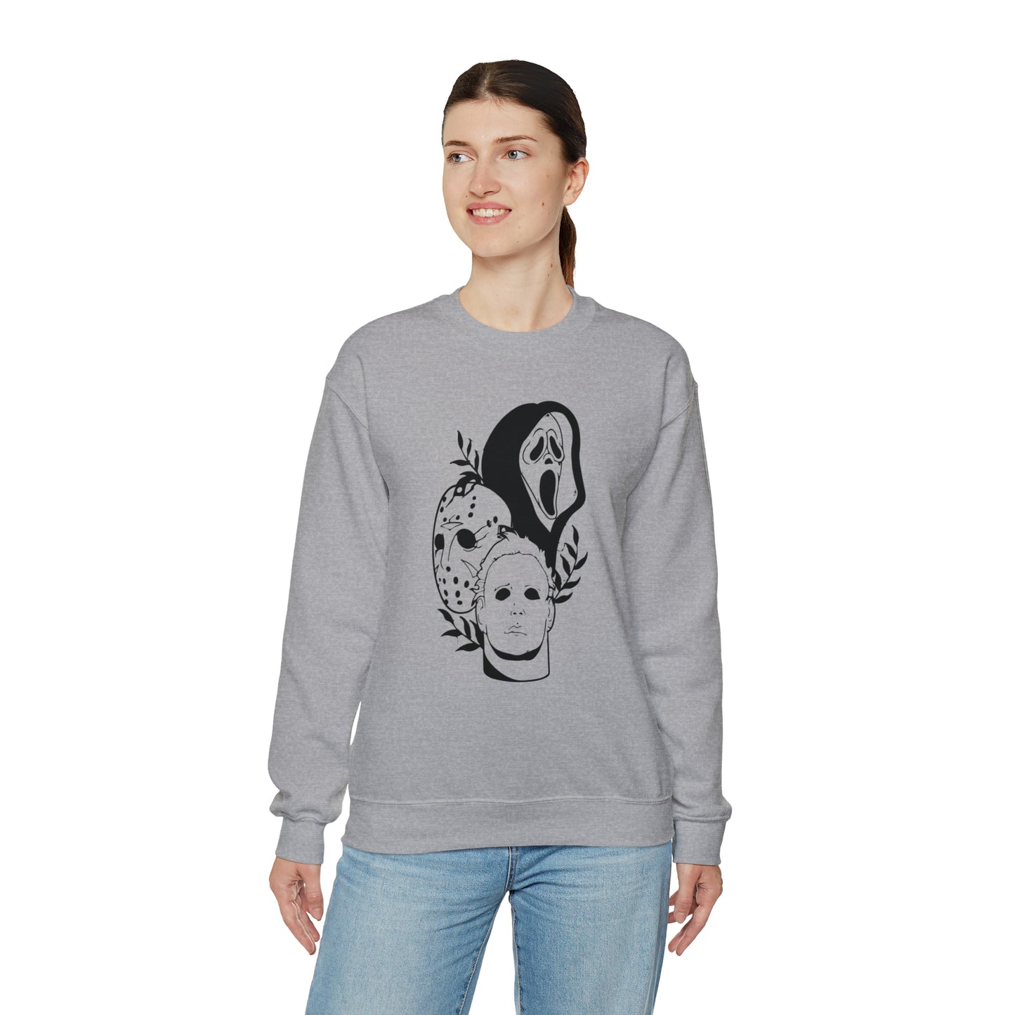 Unisex Heavy Blend Crewneck Horror Trio Sweatshirt