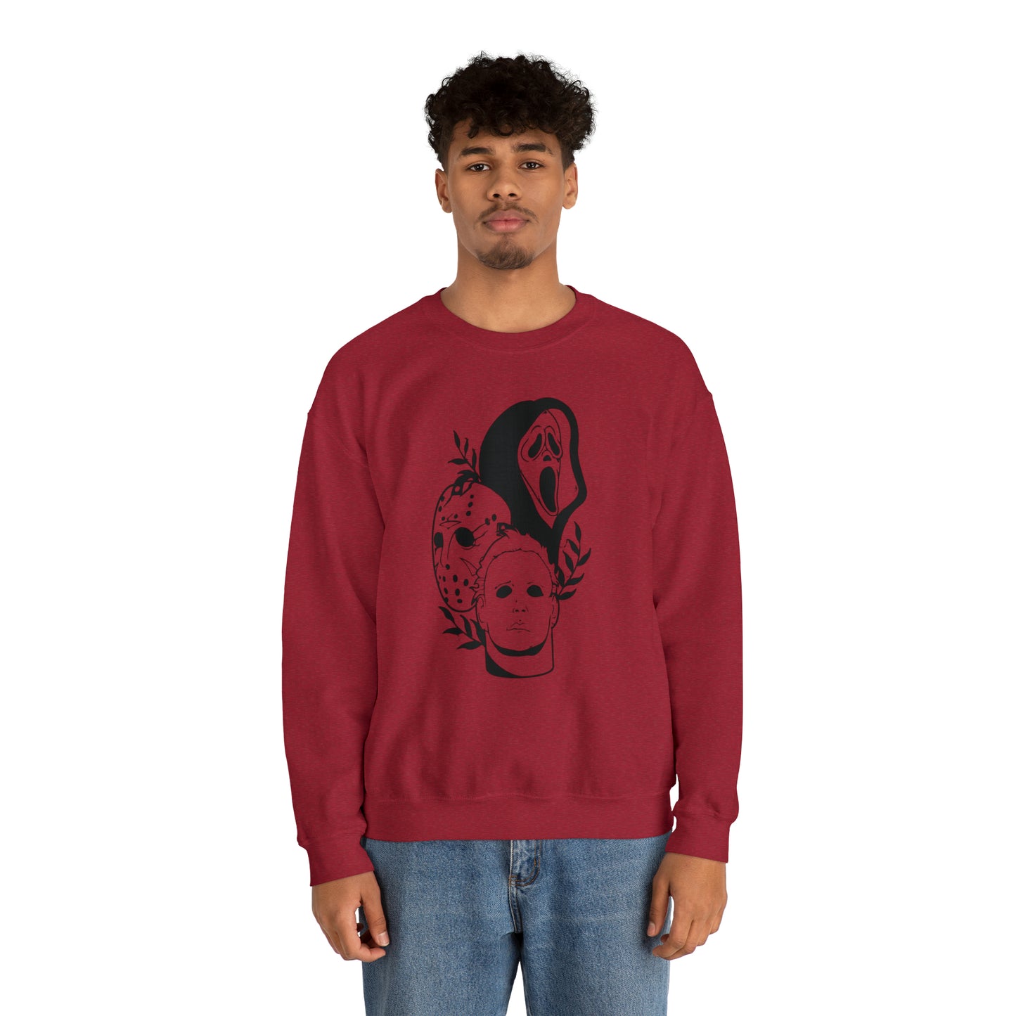 Unisex Heavy Blend Crewneck Horror Trio Sweatshirt