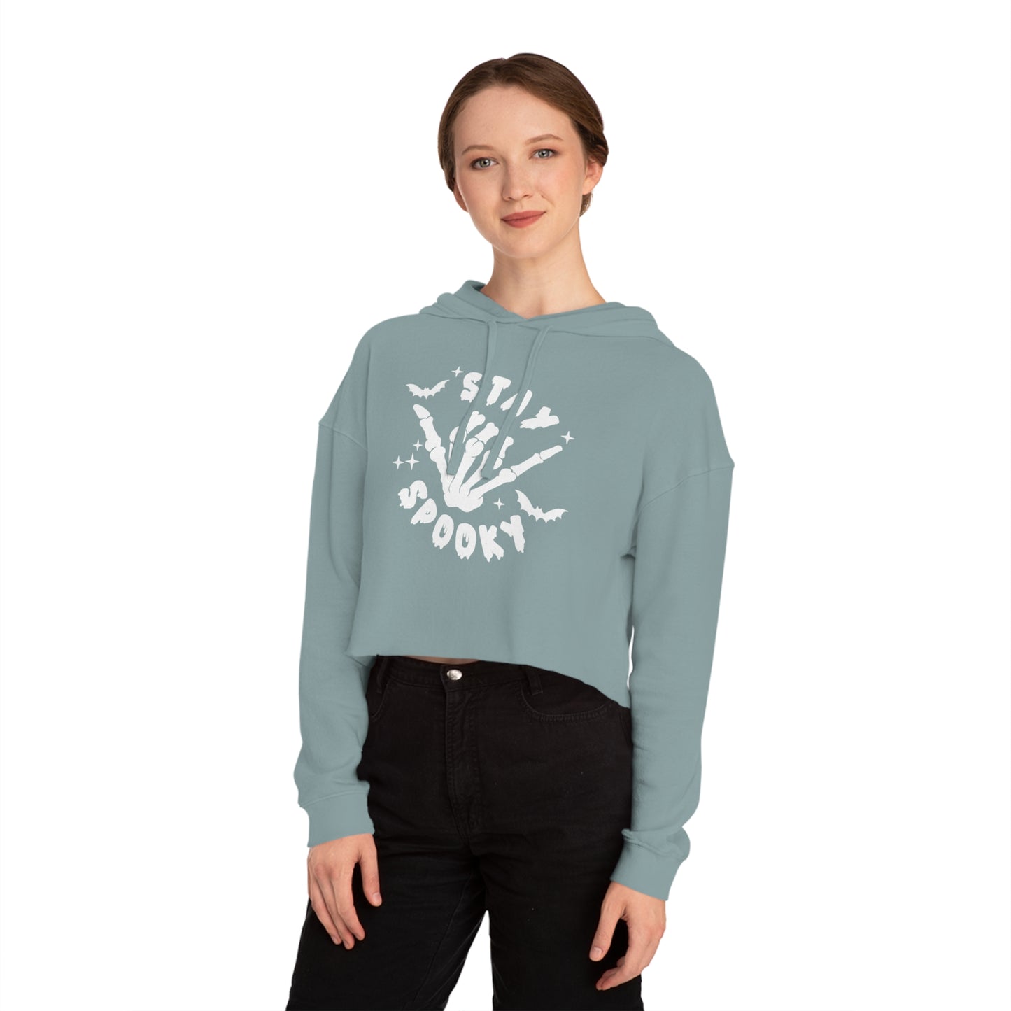 Women’s Cropped  Stay Spooky Hooded Sweatshirt