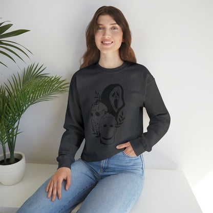 Unisex Heavy Blend Crewneck Horror Trio Sweatshirt