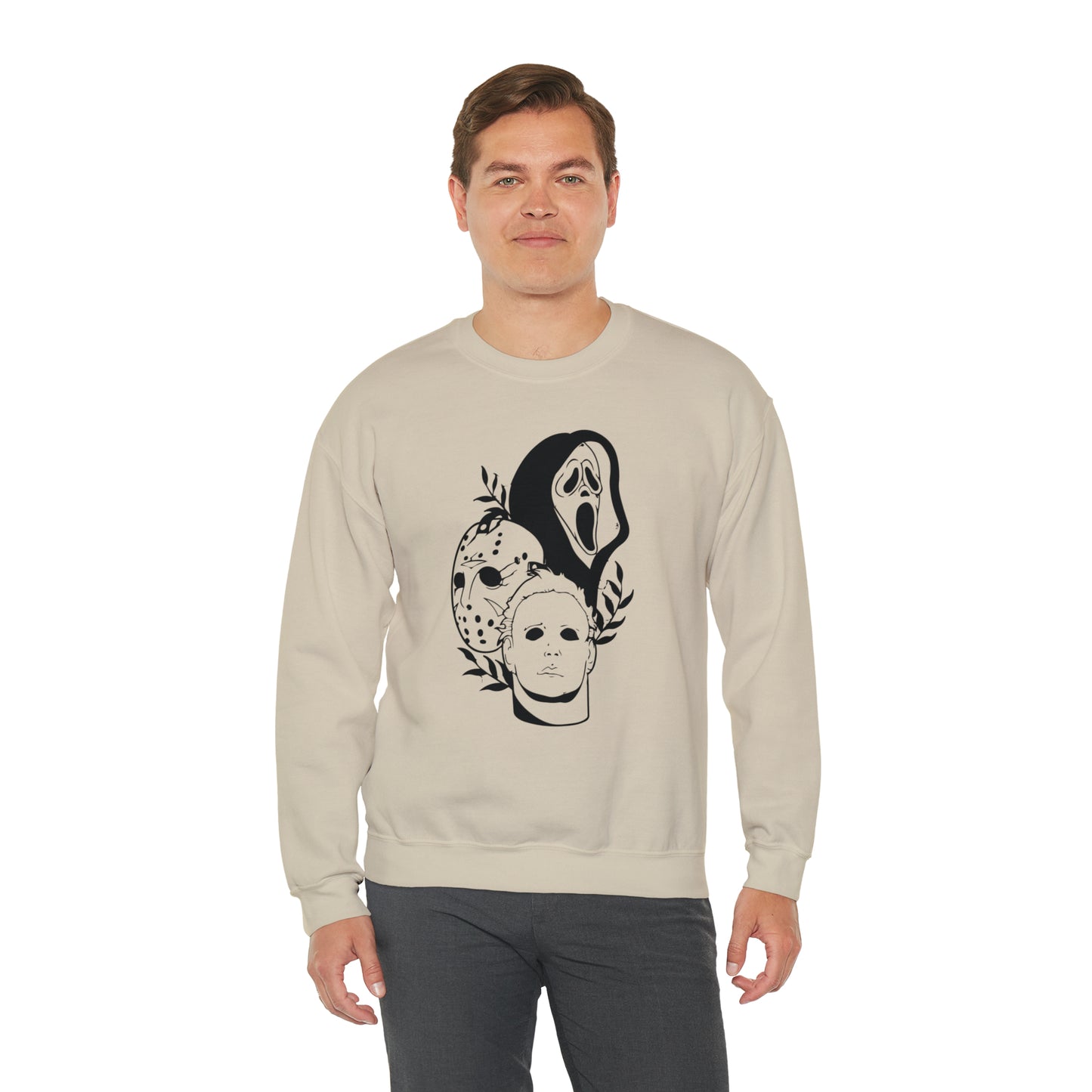 Unisex Heavy Blend Crewneck Horror Trio Sweatshirt