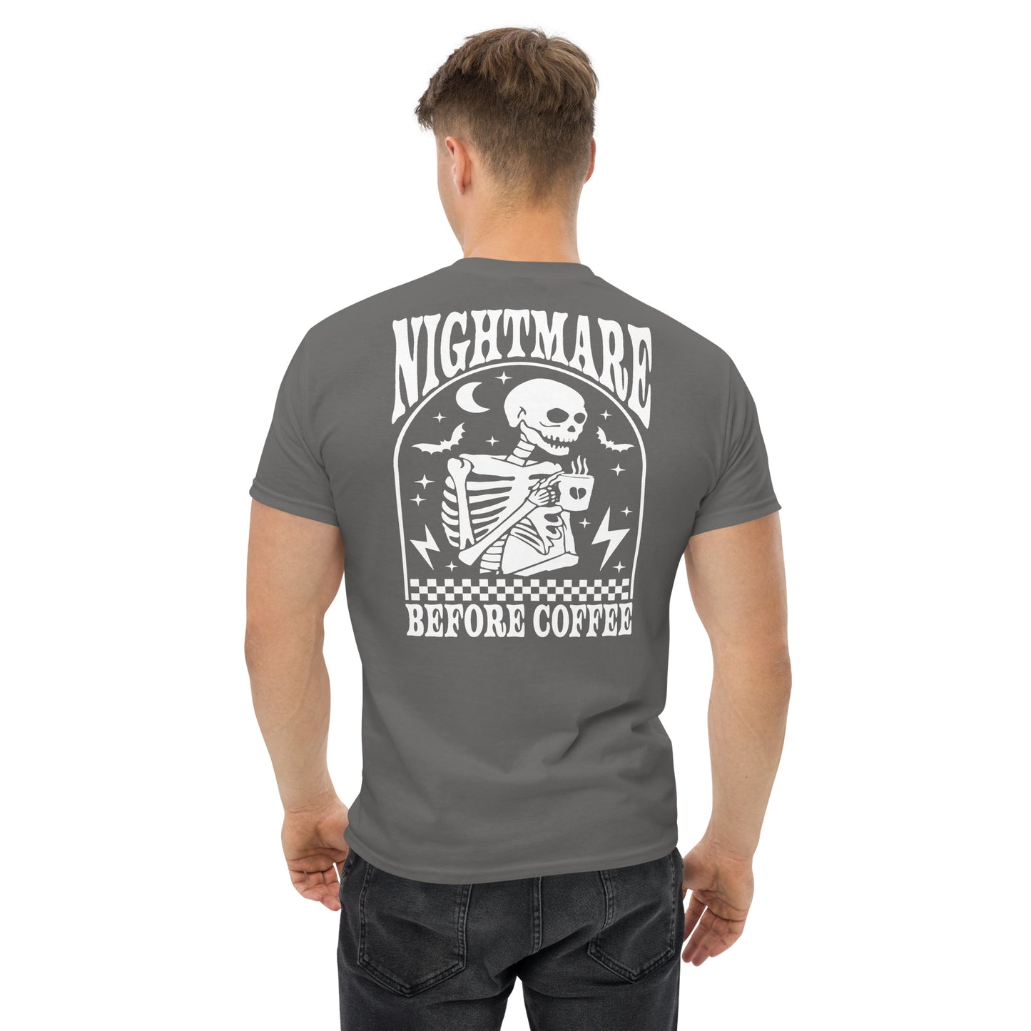 Men's classic tee- Nightmare Before Coffee