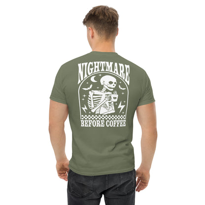 Men's classic tee- Nightmare Before Coffee