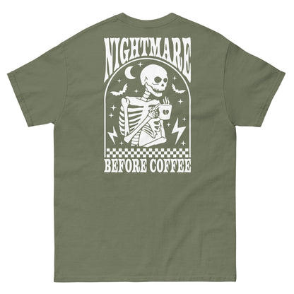 Men's classic tee- Nightmare Before Coffee