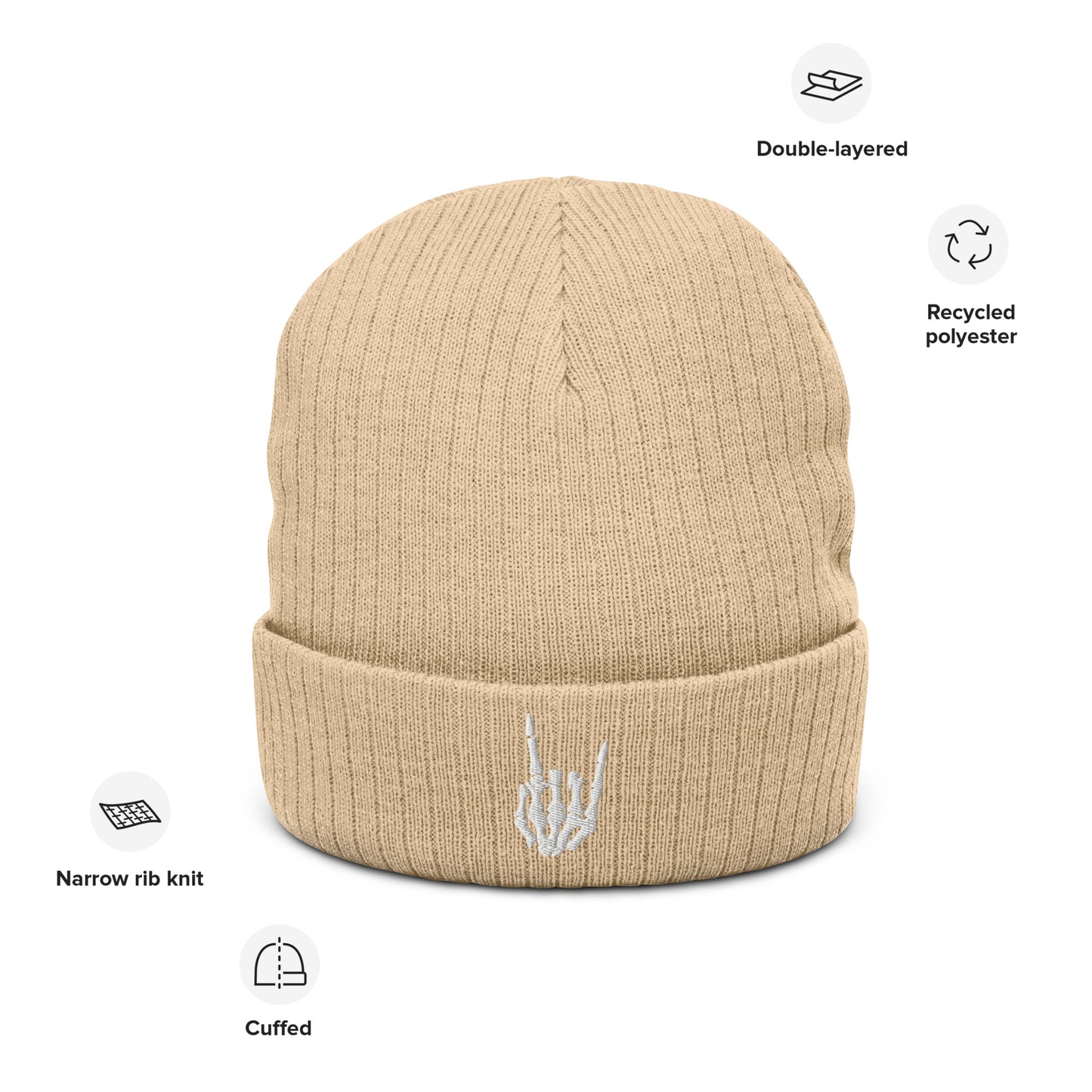 Rock On Ribbed knit beanie