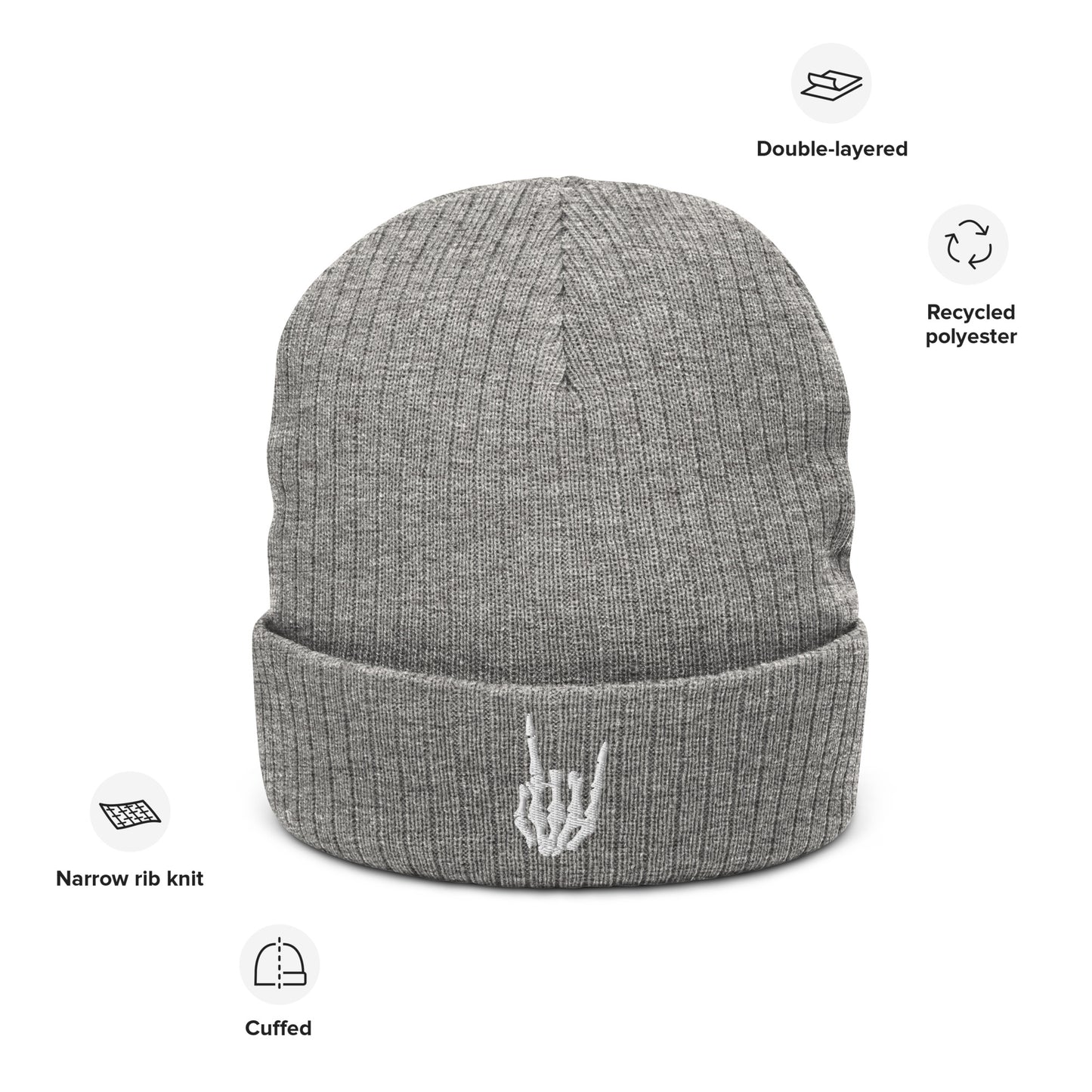 Rock On Ribbed knit beanie