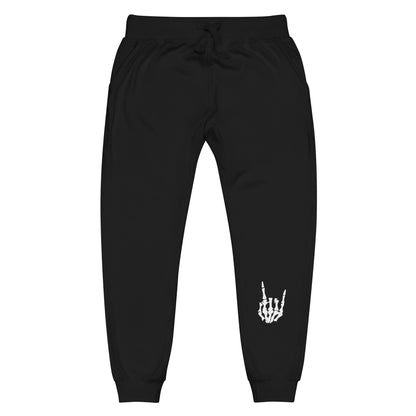 Unisex fleece Rock On Skeleton sweatpants