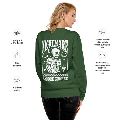 Unisex Nightmare Before Coffee Premium Sweatshirt