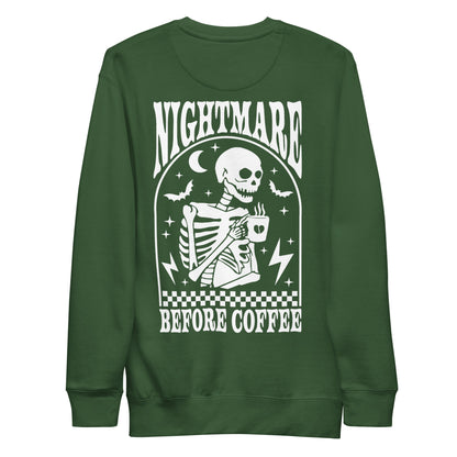 Unisex Nightmare Before Coffee Premium Sweatshirt